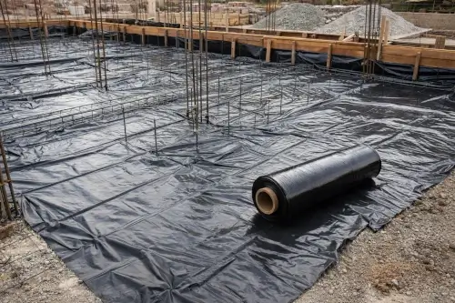 Polietileno negro como barrera de humedad en obra civil y construcción en Colombia.